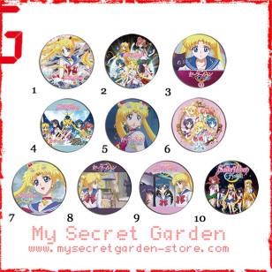 Sailor Moon Crystal Pretty Soldier 美少女戦士 Anime Pinback Button Badge Set 1a or 1b ( or Hair Ties / 4.4 cm Badge / Magnet / Keychain Set )
